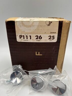 KNOB, SILVER, CHROME, P111-26, BELWITH KITCHEN CABINET DOOR CUPBOARD (28) PIECES